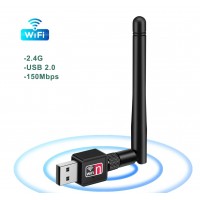 USB Wi-Fi 4 (802.11n/g/b) адаптер 150Mbps 2.4Ghz Black (N150)