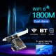 Двухдиапазонный PCI-E Wi-Fi 6 1800Mbps + BT5.2 (AX) адаптер 2.4/5GHz + Bluetooth 5.2 (PCI-AX1800-L)