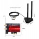 Двухдиапазонный PCI-E Wi-Fi 6 3000Mbps + BT5.2 (Intel AX200) адаптер 2.4G/5Ghz с выносной антенной + Bluetooth 5.2 (PCE-AX200-3000Pro)