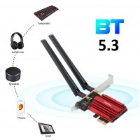 Трехдиапазонный PCI-E Wi-Fi 6E 5374Mbps + BT5.3 (Intel AX210) адаптер 2.4G/5G/6Ghz + Bluetooth 5.3 (HK-PCIE-AX210-R)