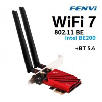 Трьохдіапазонний PCI-E Wi-Fi 7 8774Mbps + BT 5.4 (Intel BE200) адаптер 2.4G/5G/6Ghz + Bluetooth 5.4 (PCE-7-BE8800)