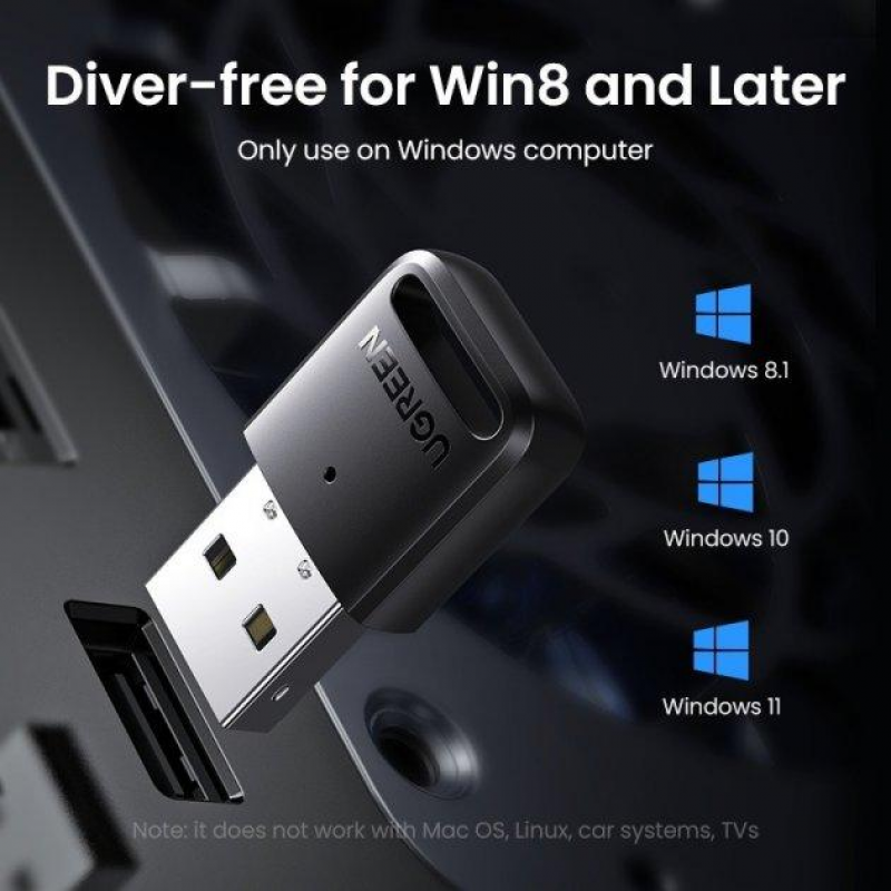 Бездротовий USB Bluetooth адаптер UGREEN 5.3 для ПК (USB-BT-U5.3)