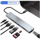 Мультифункциональный USB-хаб концентратор (8 в 1) RJ45+SD+TF+2*USB(Type-A)+HDMI+2*USB(Type-C)