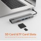 Мультифункциональный USB-хаб/концентратор (6 в 1) SD+TF+USB (Type-A 3.0)+2*USB (Type-A 2.0)+USB Tupe-C (PD-100W)