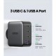 Зарядное устройство Ugreen 100W GaN CD226/40747 1xUSB-A 3xUSB-C QC4.0 100W GaN Tech Fast Black (CD226)