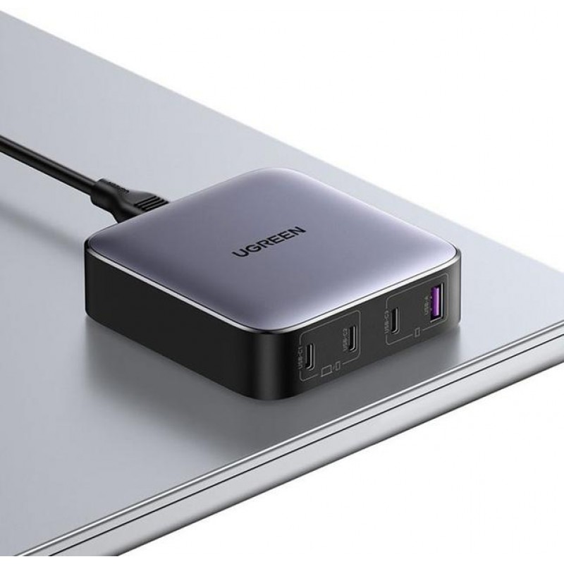 Зарядний пристрій Ugreen 100W GaN CD328/90928 Nexode Series 3 х USB-C + USB-A GaN Чорний (CD328)