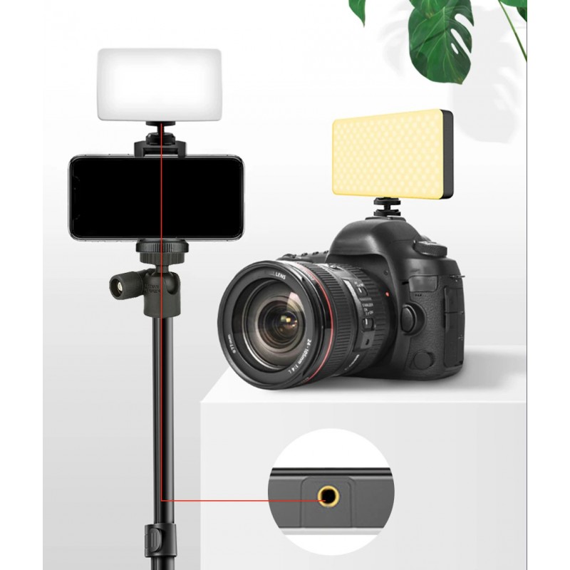 Светодиодный свет для видеосъемки BTFOOR W140 LED RGB 3300mAh 2500-9000K Black (LED-RGB-DSLR-v2)