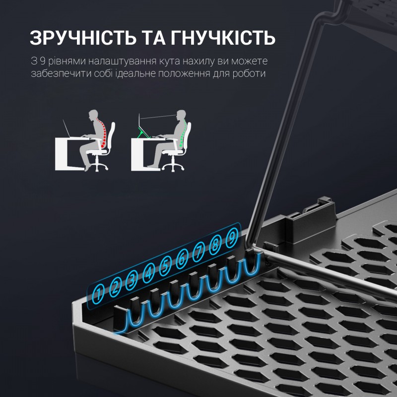 Підставка для охолодження ноутбука GamePro (CP940)