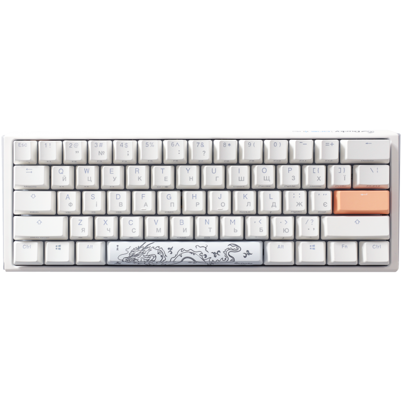 Механічна клавіатура Ducky One 3 Mini Cherry MX Silent red RGB White UA