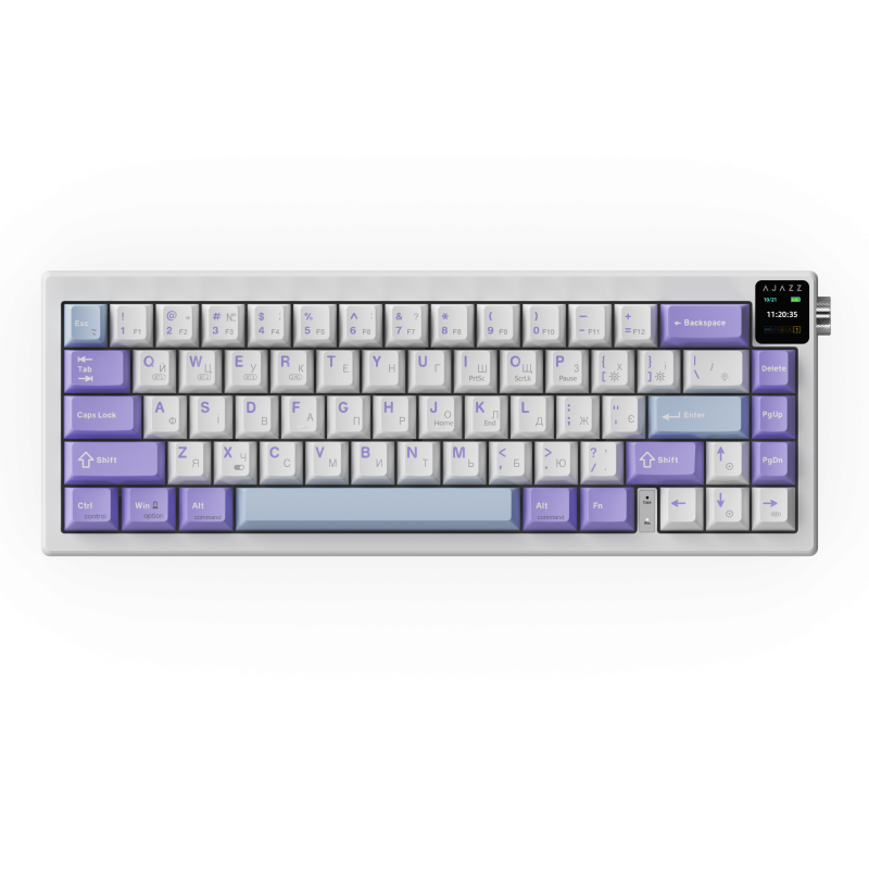 Бездротова механічна клавіатура Ajazz AK650 Flying Fish Switch - Purple (AK650-FF-PWB)