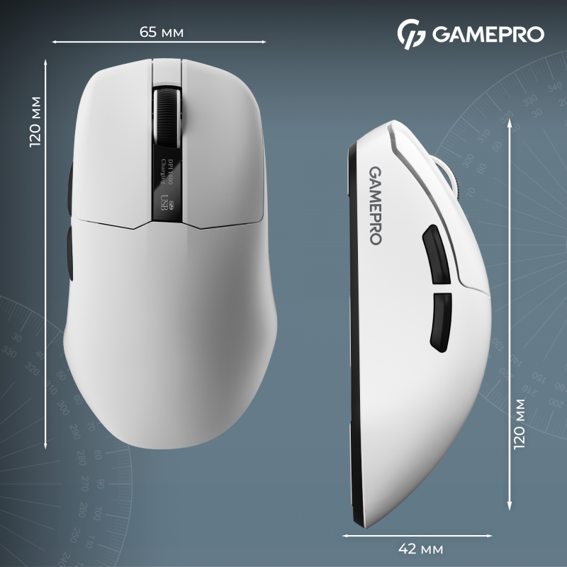 Бездротова ігрова миша GamePro Asgard Thor (GM023W) 1К  зарядна станція\ресивер