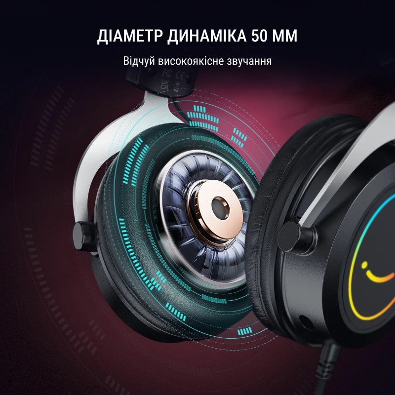 Гарнітура Fifine RGB H3W