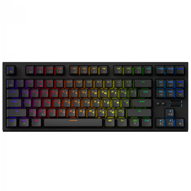 Дротова механічна клавіатура GamePro MK180B (Red) з Hot-Swap RGB Blac