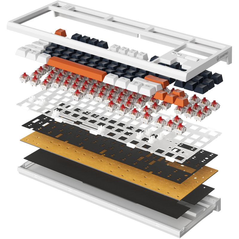 Дротова механічна клавіатура GamePro MK180B (Red) з Hot-Swap RGB Black