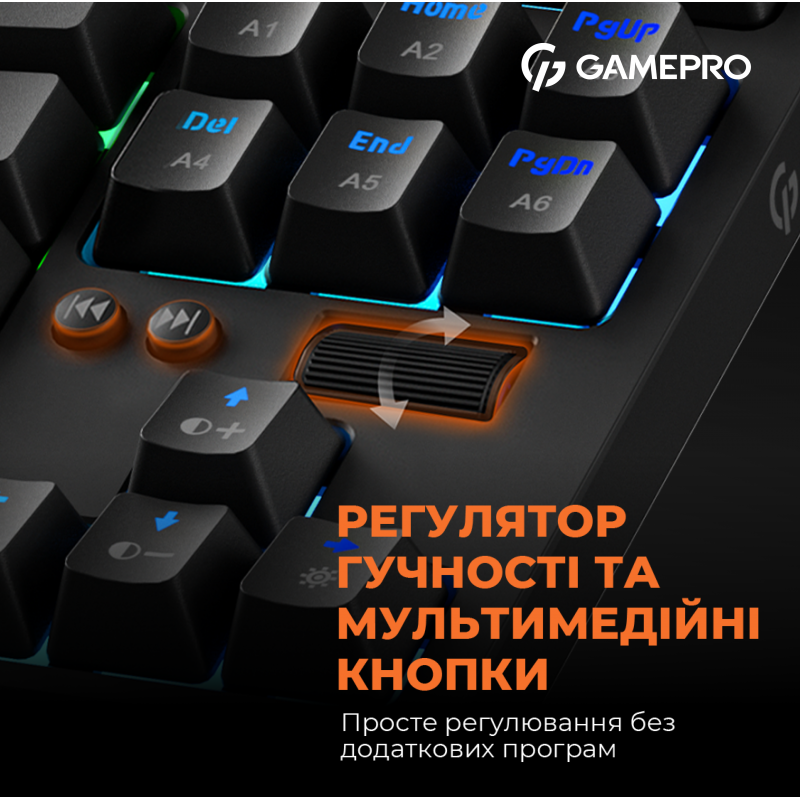 Дротова механічна клавіатура GamePro MK180B (Red) з Hot-Swap RGB Black