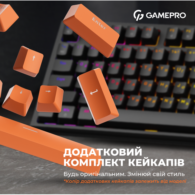 Дротова механічна клавіатура GamePro MK180B (Red) з Hot-Swap RGB Black