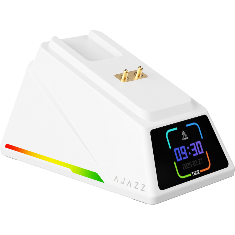 Ігрова бездротова миша Ajazz  AJ179 APEX -3 Mod-White-3950-8K Charging Dock