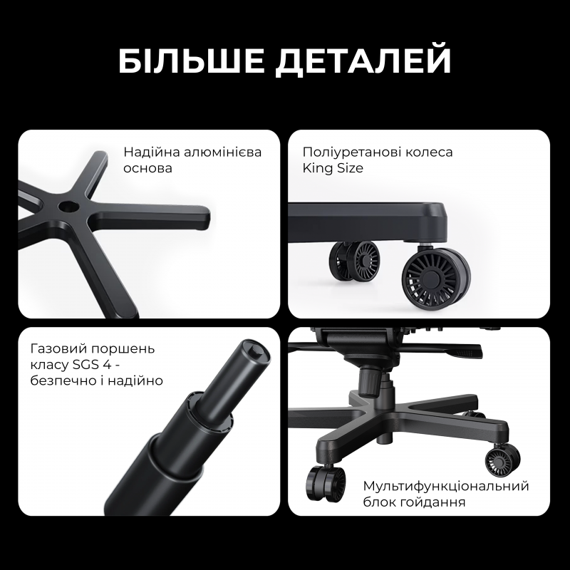 Крісло ігрове Anda Seat Kaiser 3E XL Black Fabric