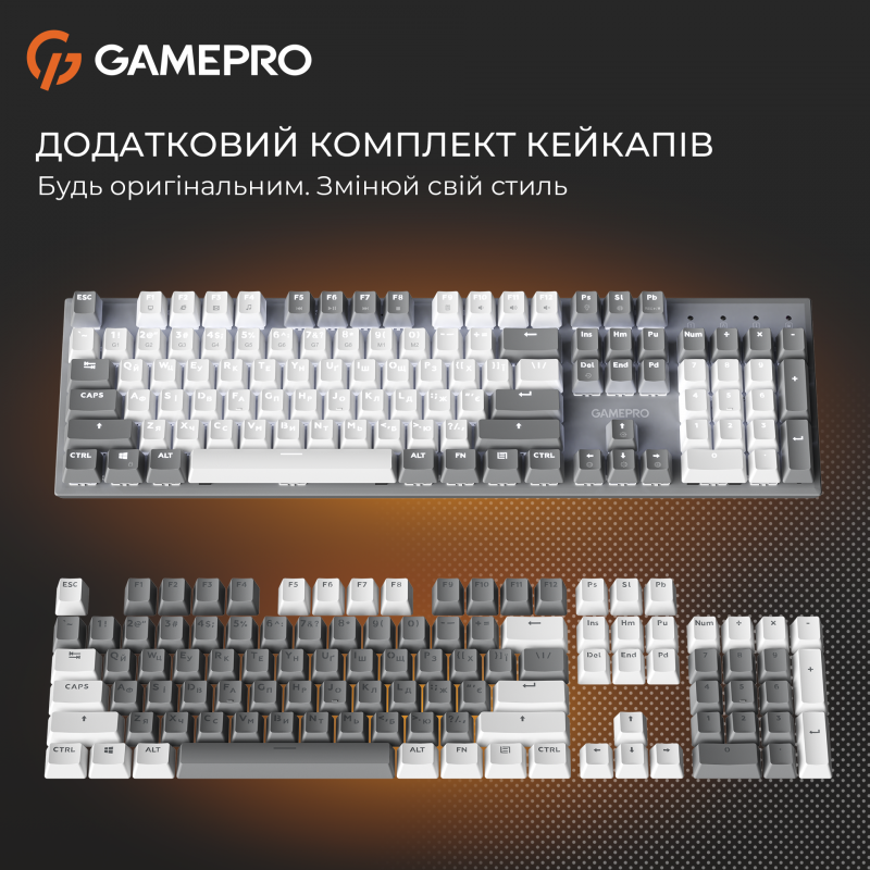 Дротова механічна клавіатура GamePro Genesis Metallic (MK144G) 100% Red switches