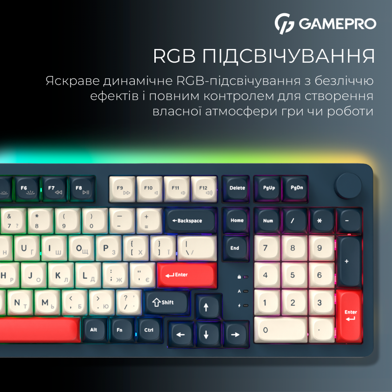 Бездротова механічна клавіатура GamePro Asgard Drakkar (MK305BL)