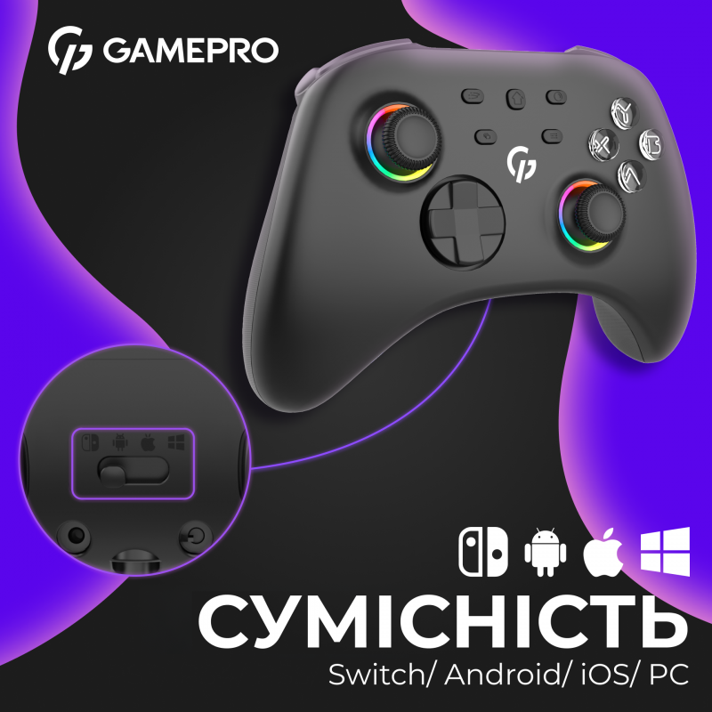 Бездротовий геймпад GamePro GPX13BDOC