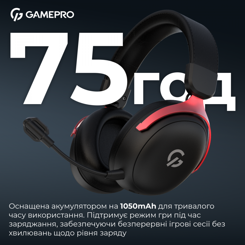 Бездротова ігрова гарнітура GamePro Asgard Freya Pro (HSW201BR)