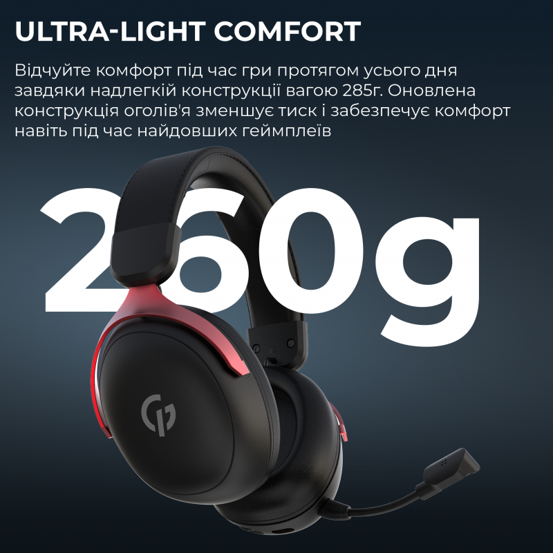 Бездротова ігрова гарнітура GamePro Asgard Freya Pro (HSW201BR)