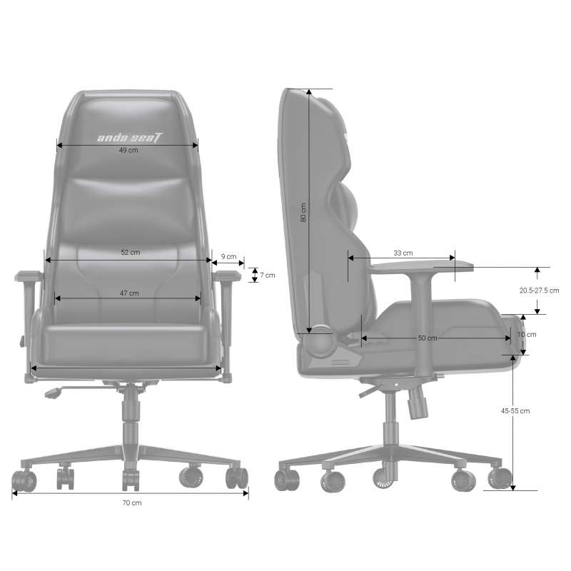 Крісло ігрове Anda Seat X1 Gaming Sofa Black PVC