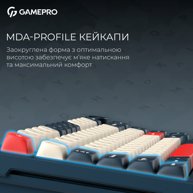 Бездротова механічна клавіатура GamePro Asgard Yord (MK266BL)
