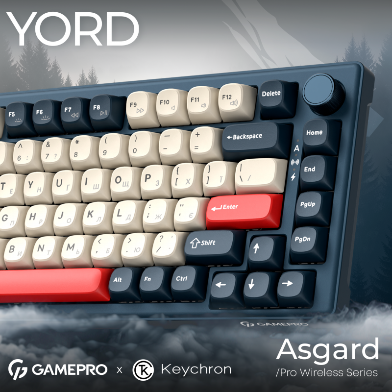 Бездротова механічна клавіатура GamePro Asgard Yord (MK266BL)