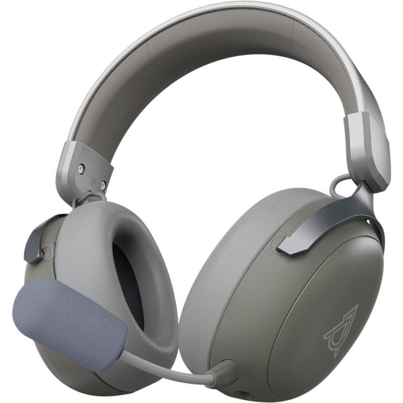 Бездротова ігрова гарнітура Ajazz AHM08 MAX Gray White (AHM08-MAX-GW)