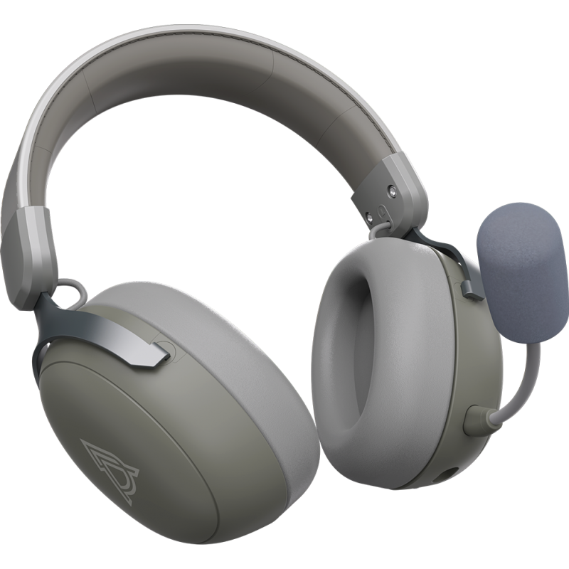 Бездротова ігрова гарнітура Ajazz AHM08 MAX Gray White (AHM08-MAX-GW)