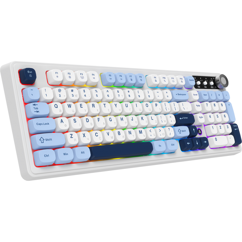 Бездротова клавіатура Ajazz AF98 PLUS Glacier Blue (AF98-PLUS-GB)