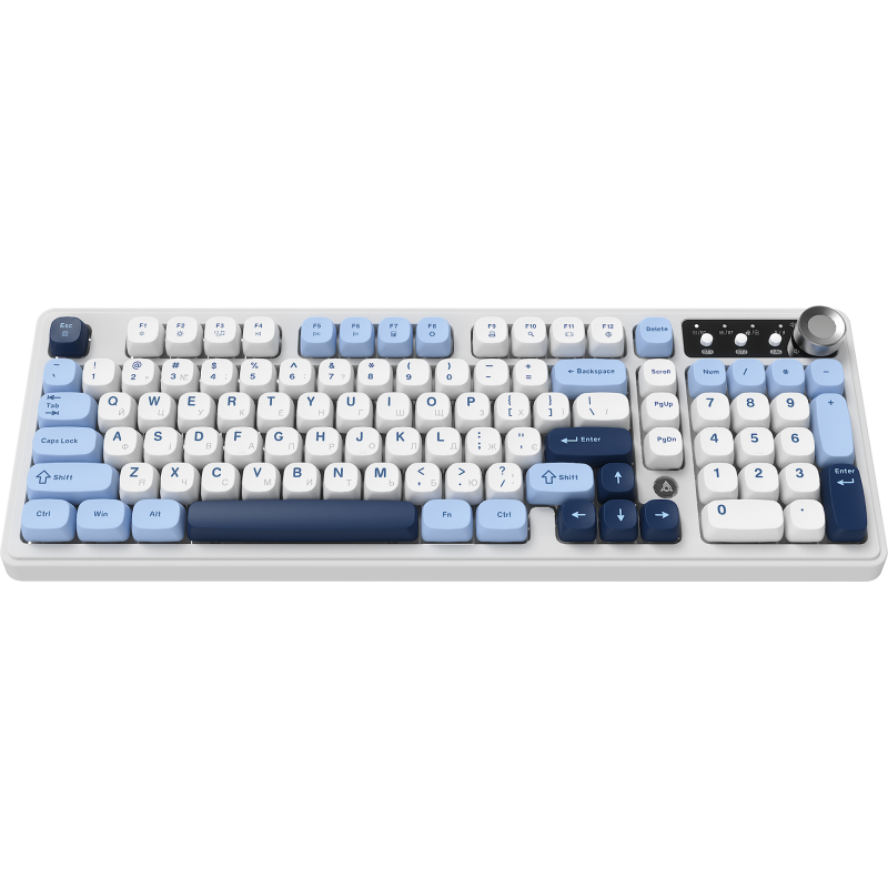 Бездротова клавіатура Ajazz AF98 PLUS Glacier Blue (AF98-PLUS-GB)