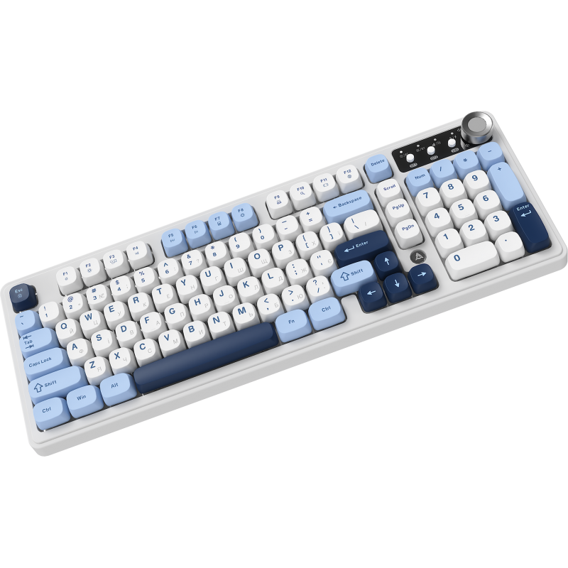 Бездротова клавіатура Ajazz AF98 PLUS Glacier Blue (AF98-PLUS-GB)
