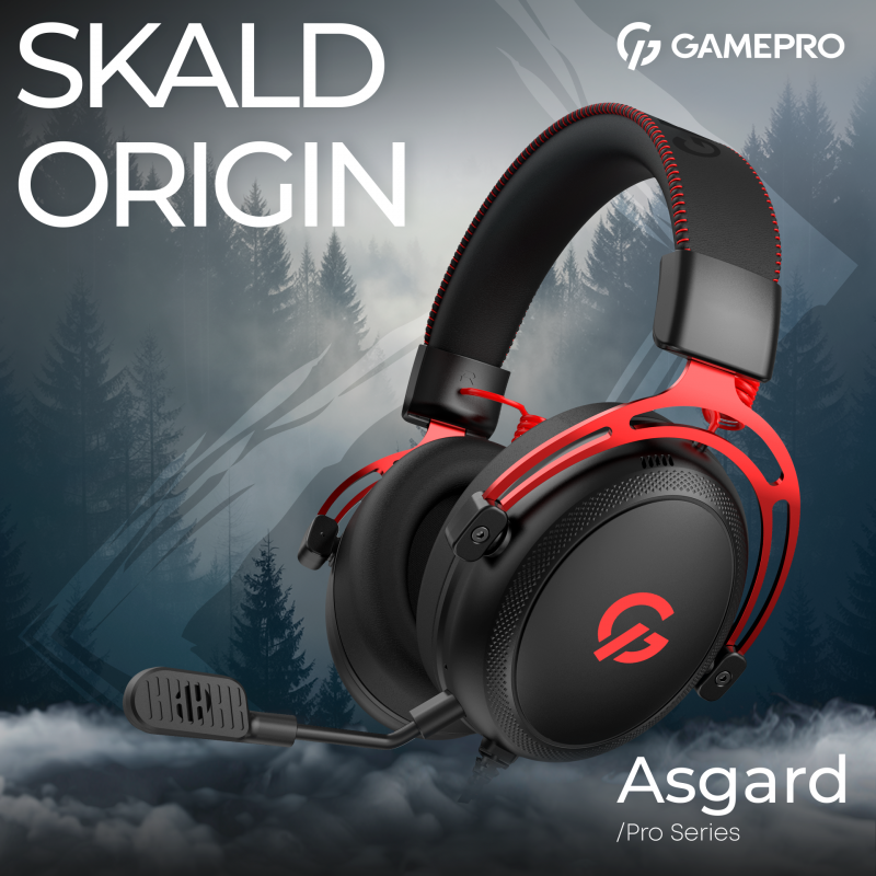 Бездротова ігрова гарнітура GamePro Asgard Skald (HS850BR)