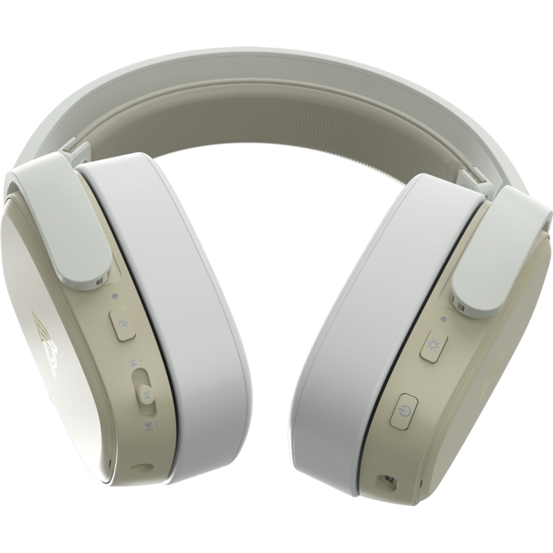 Бездротова ігрова гарнітура Ajazz AHM09 MAX Gray White (AHM09-MAX-GW)