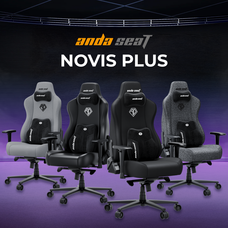 Крісло ігрове Anda Seat Novis Plus Fabric Black Size XL