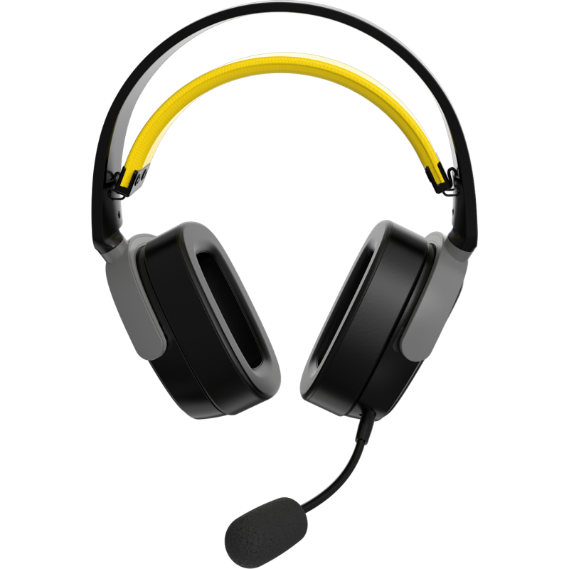 Бездротова ігрова гарнітура Ajazz AHM09 MAX Black Gray Yellow (AHM09-MAX-BGY)