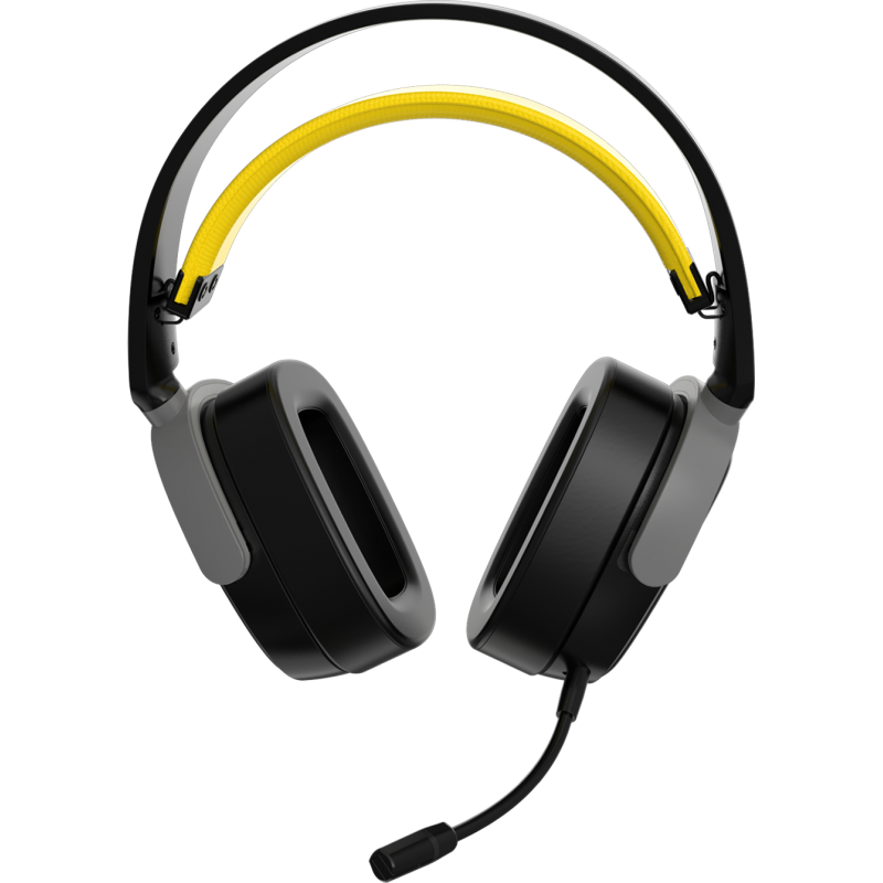 Бездротова ігрова гарнітура Ajazz AHM09 MAX Black Gray Yellow (AHM09-MAX-BGY)