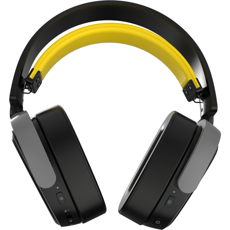 Бездротова ігрова гарнітура Ajazz AHM09 MAX Black Gray Yellow (AHM09-MAX-BGY)