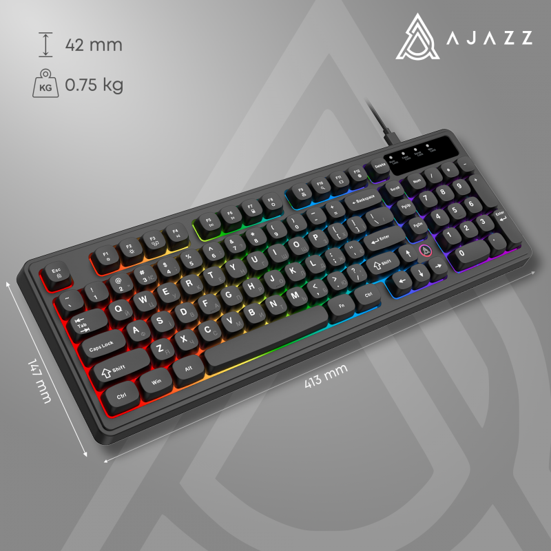 Дротова клавіатура Ajazz AF98 Black (AF98-B)