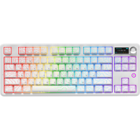 Бездротова механічна клавіатура Ajazz AK870 V2 Side Contour White (AK870-V2-S-W)