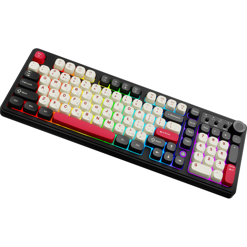 Бездротова клавіатура Ajazz AF98 PLUS Black Shark Red (AF98-PLUS-BSR)