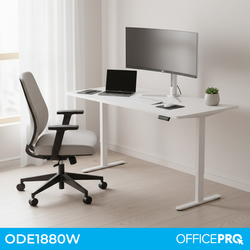 Комп’ютерний стіл з електрорегулюванням висоти OfficePro ODE1880W
