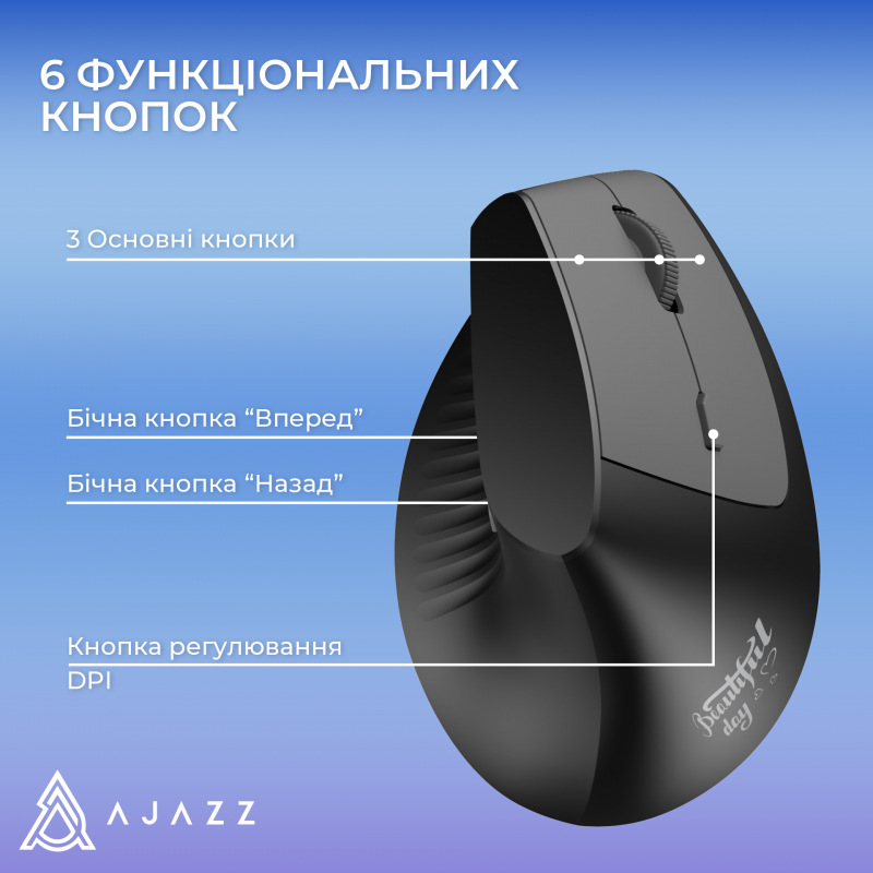 Бездротова миша Ajazz i300 Black (i300-B)