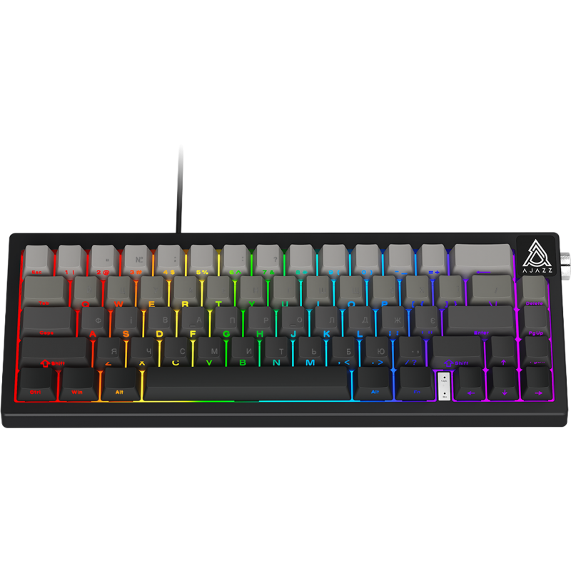 Дротова механічна клавіатура Ajazz AK650 Day Dream switches Gradient Black Grey (AK650-DD-BG)