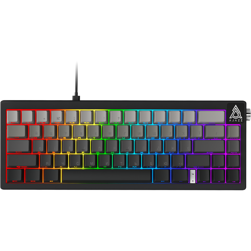 Дротова механічна клавіатура Ajazz AK650 Day Dream switches Gradient Black Grey (AK650-DD-BG)