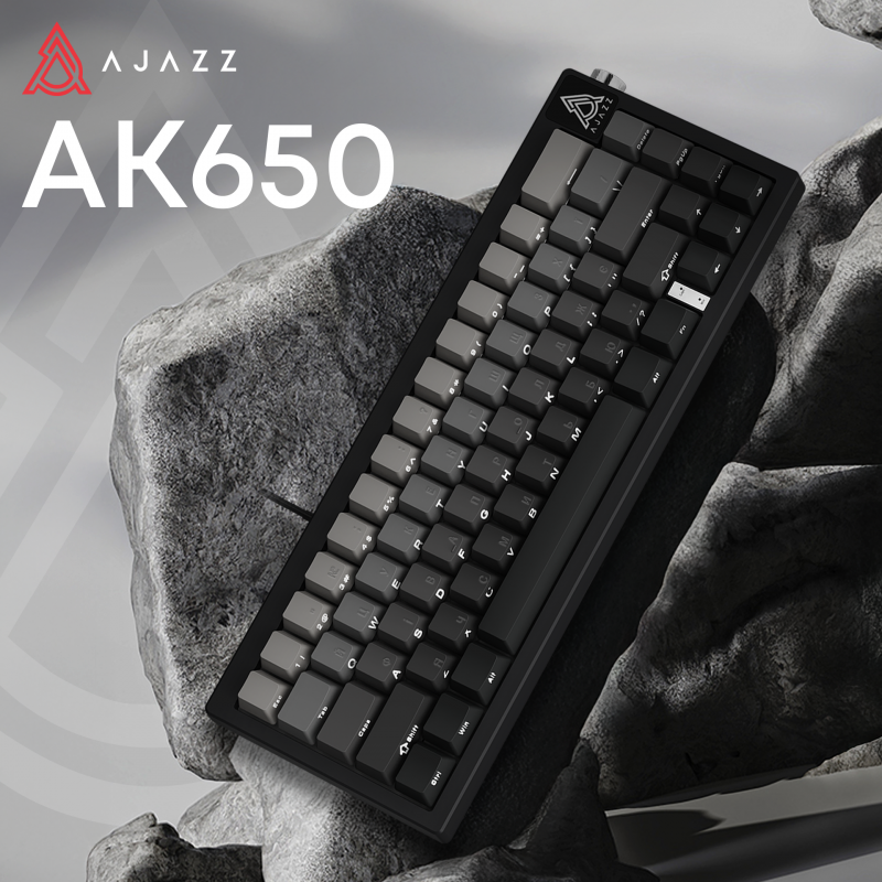Дротова механічна клавіатура Ajazz AK650 Day Dream switches Gradient Black Grey (AK650-DD-BG)