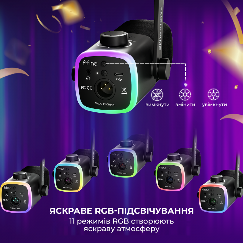 USB мікрофон Fifine AM9W